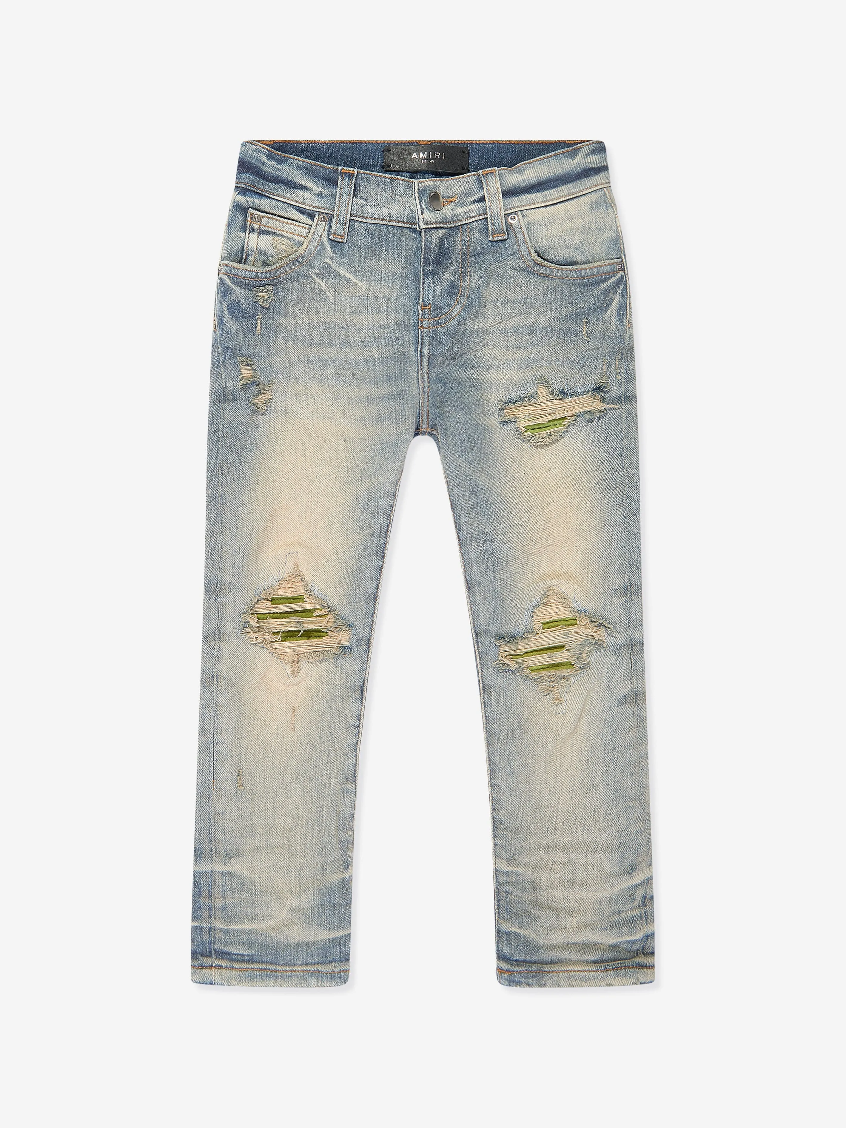 Amiri Boys Ripped Jeans in Blue