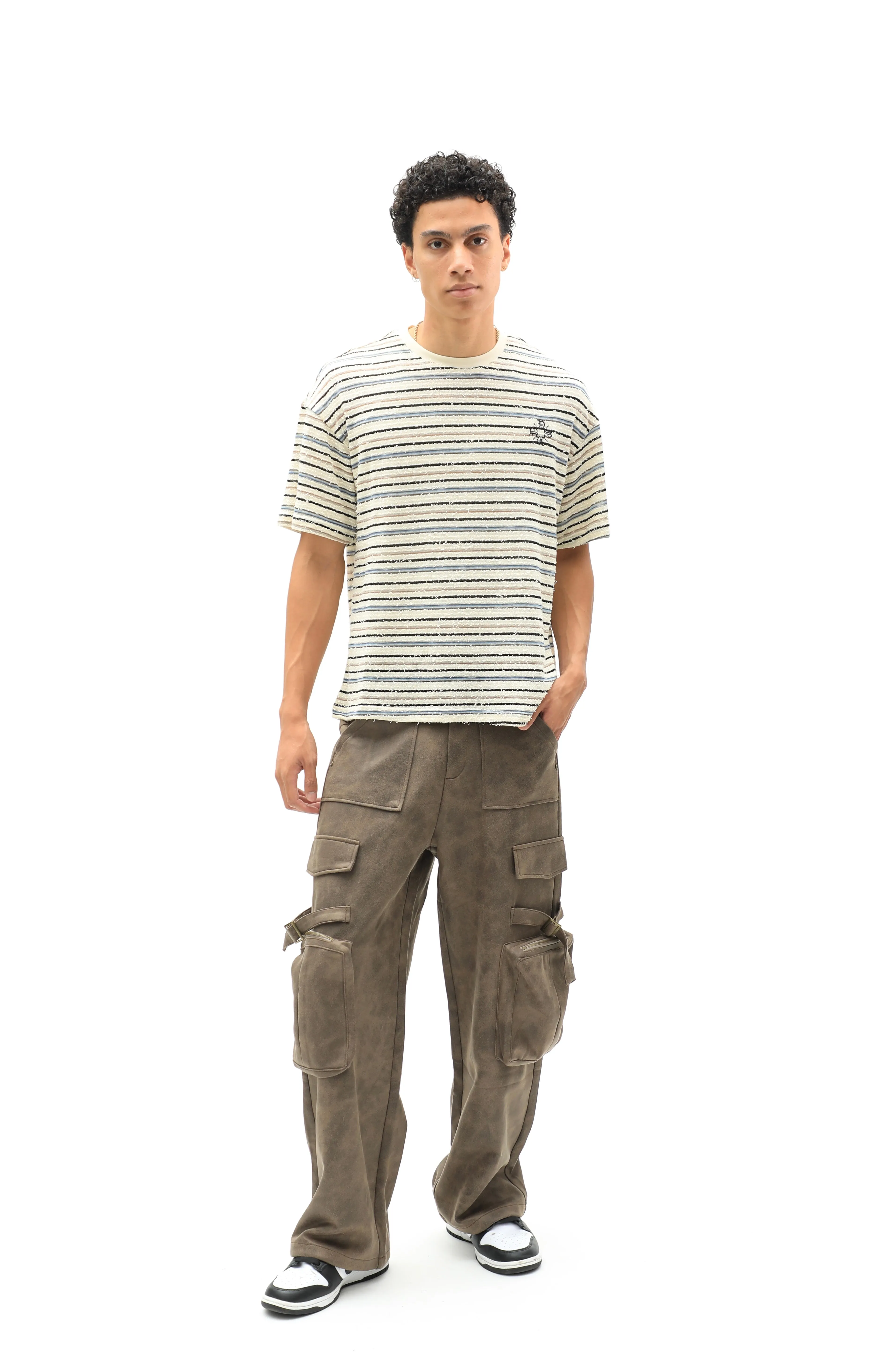 Baggy Multi Pocket Cargo Pants Brown