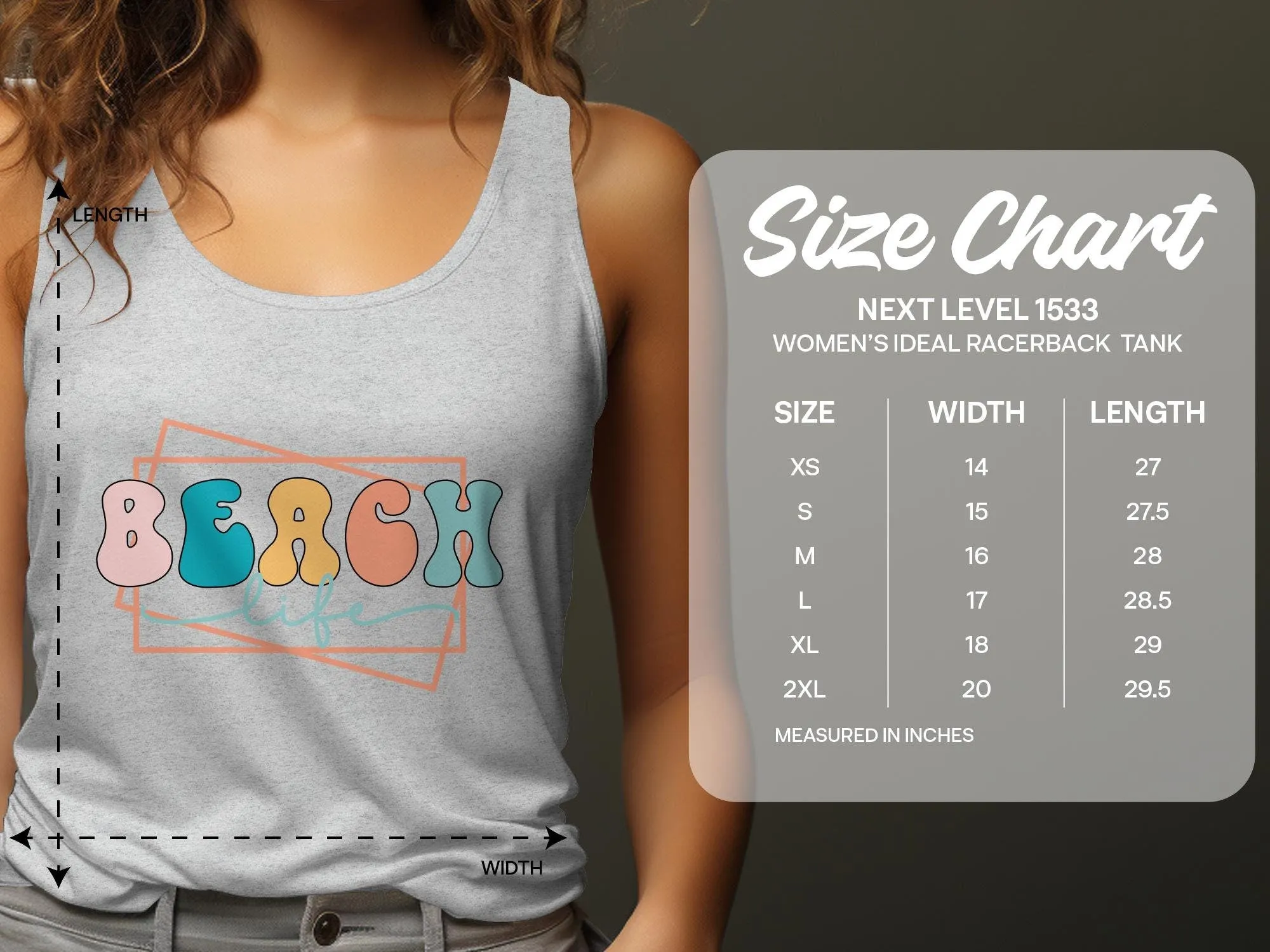 Beach Life Tank, Casual Summer Style Top, Colorful Typography Tee, Trendy Coastal Fashion Shirt