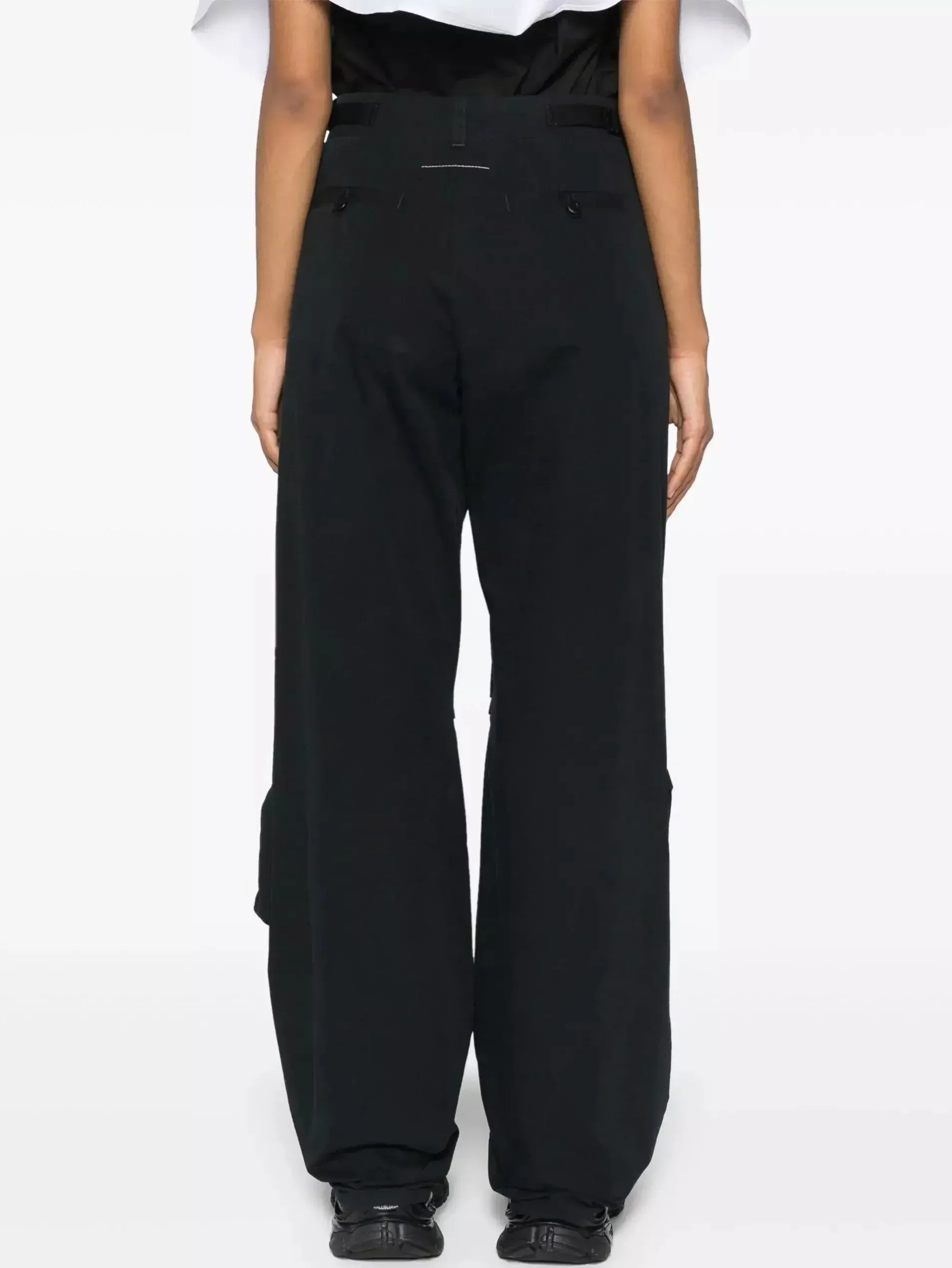 Cargo Pocket Utility Pants in Black