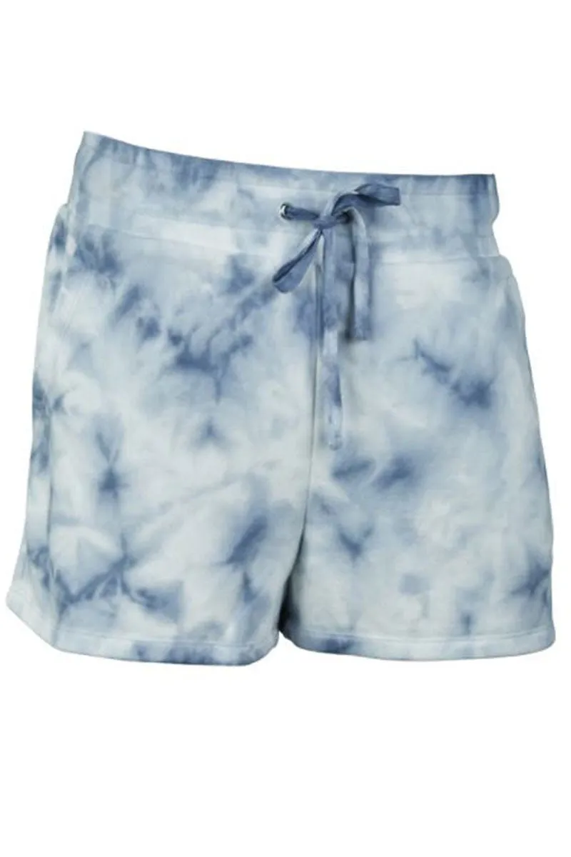 Charles River Women's Washed Blue Tie-Dye Clifton Shorts (Wholesale Pricing N/A)