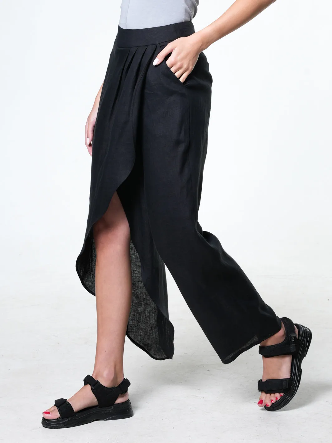 Flare Linen Trousers