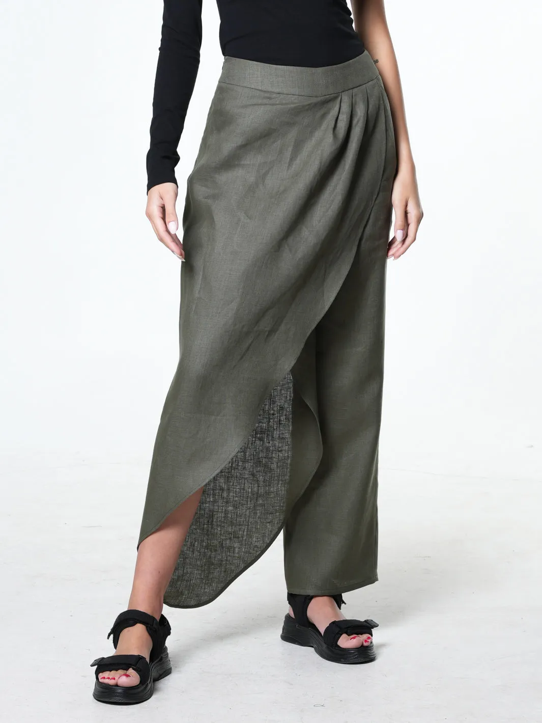 Flare Linen Trousers