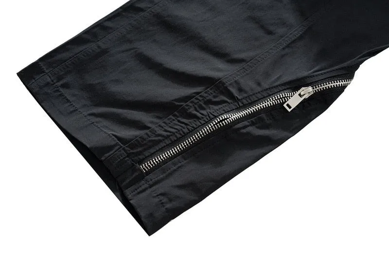 Hip Hop Style Straight Zipper Pants