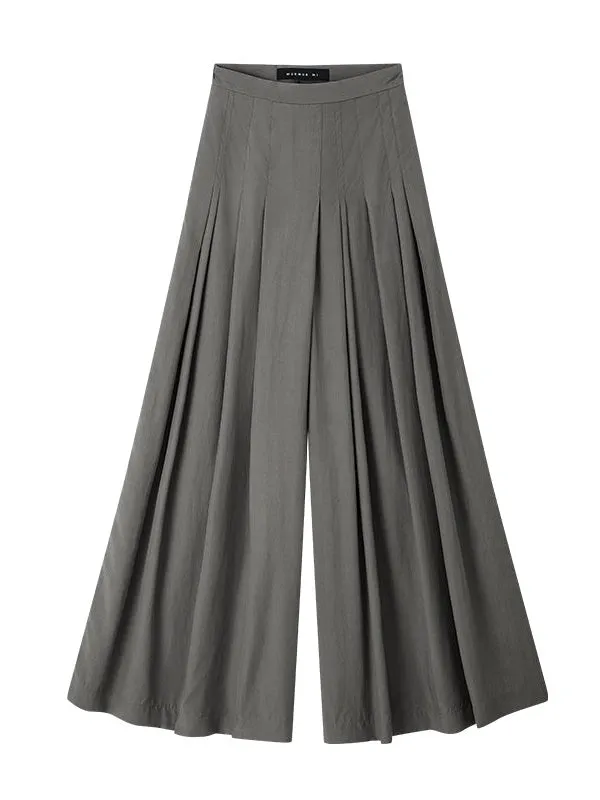 Irregular Loose Pleated Culottes