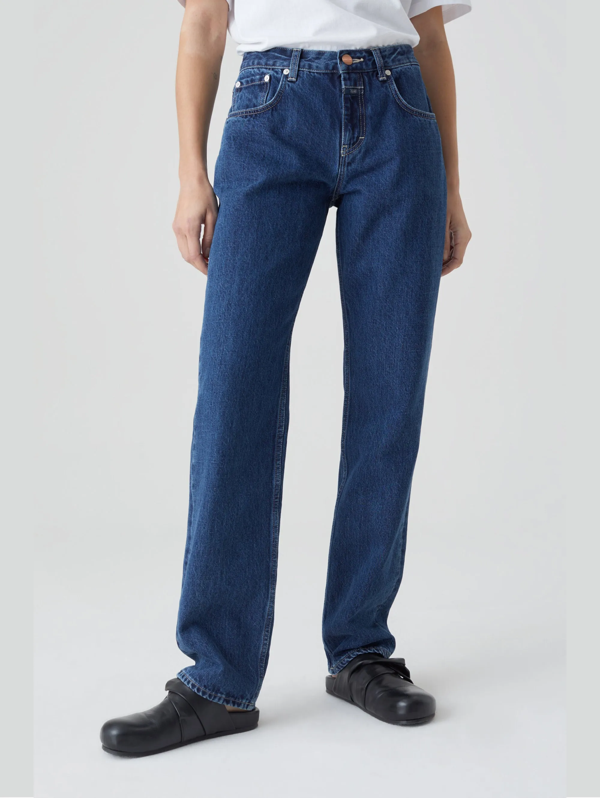 Jeans Relaxed Fit in Cotone Organico Blu