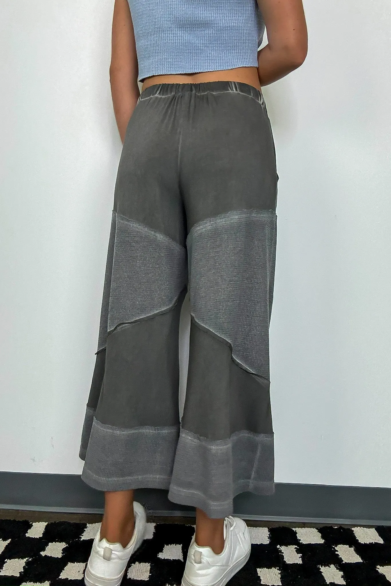 Juniper Contrast Knit Flowy Pants - FINAL SALE