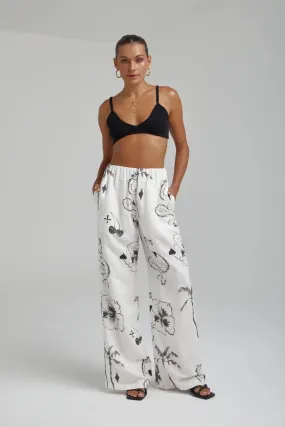 Linen Pants Black Dragon of Hearts