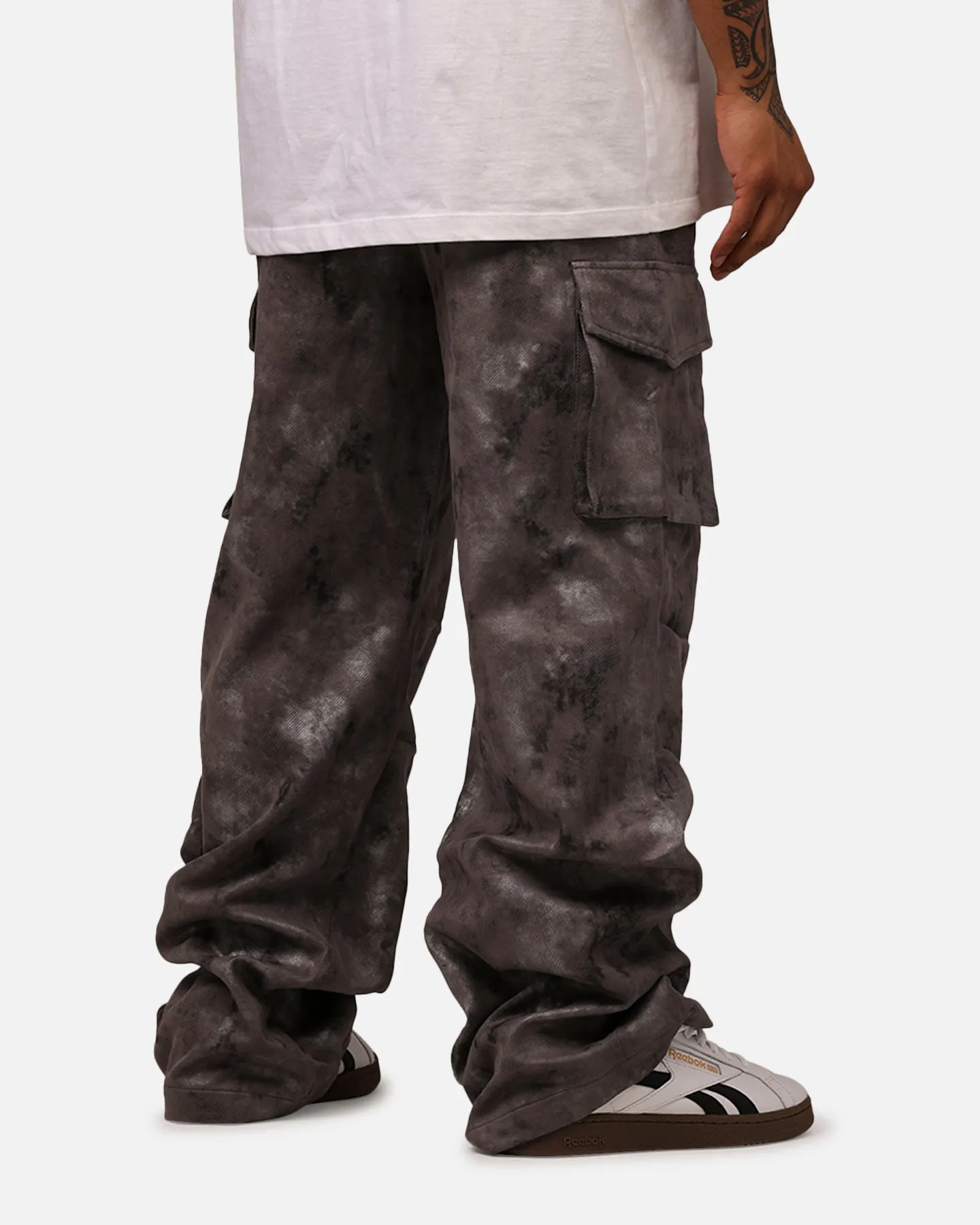 MNML Baggy Dual Sueded Cargo Pants Grey