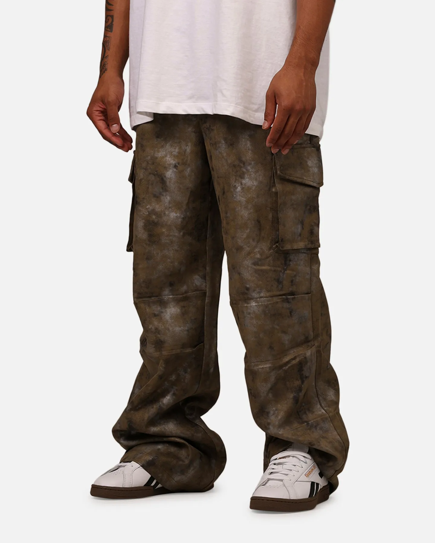 MNML Baggy Dual Sueded Cargo Pants Olive