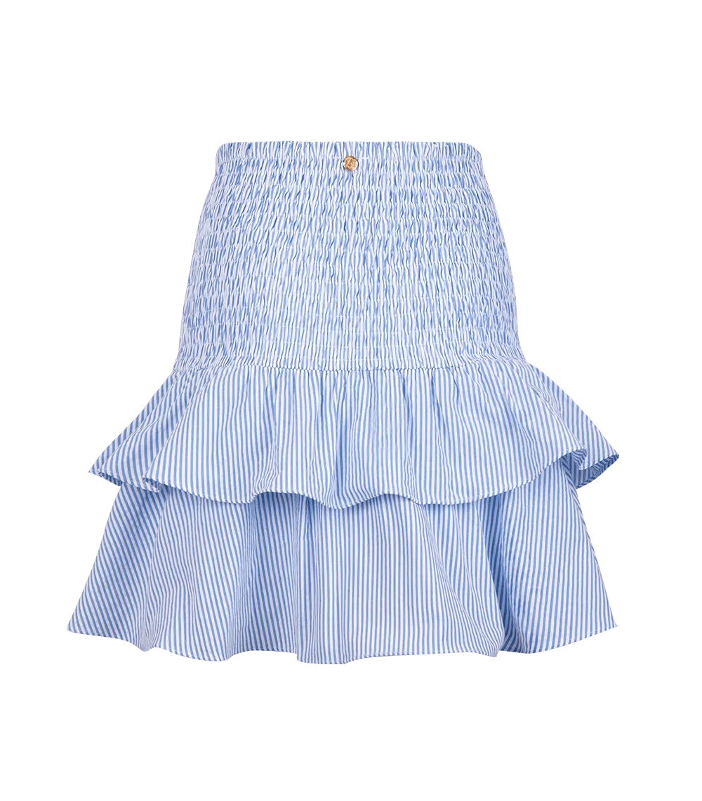 Nafsika Smocked Short Skirt Striped