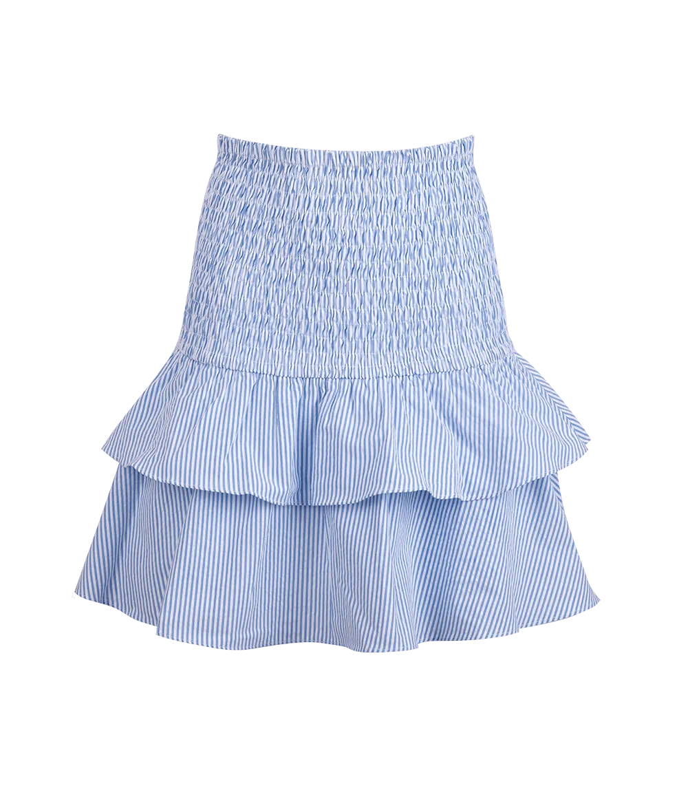 Nafsika Smocked Short Skirt Striped