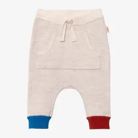 Newborn boy off white joggers