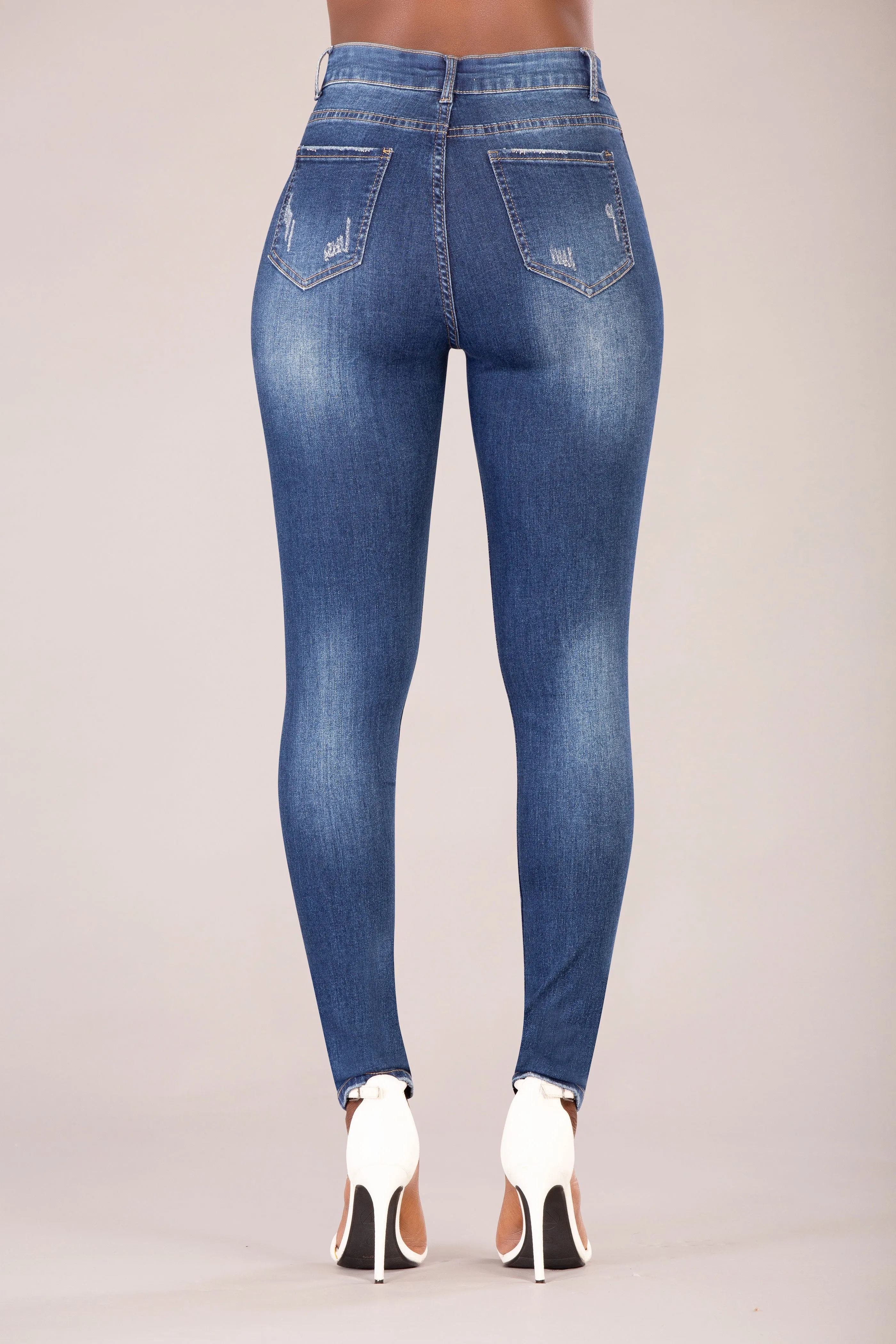 NightShade High-Waist Ripped Skinny Jeans