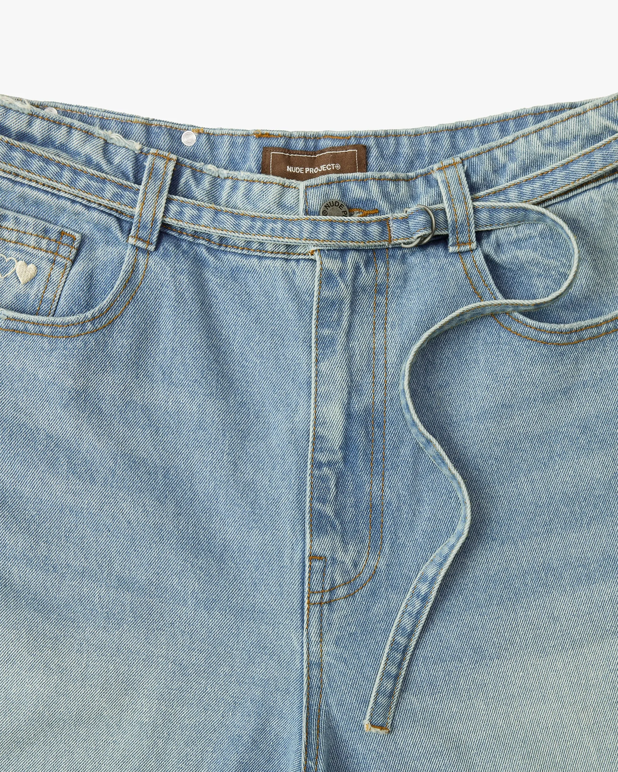 OLD BAGGY DENIM PANTS BLUE