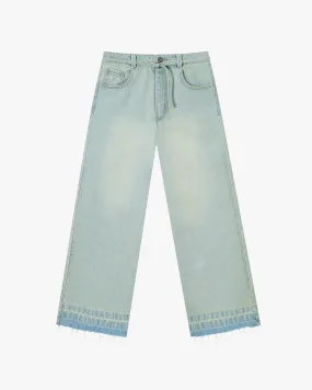 OLD BAGGY DENIM PANTS SAND DUST