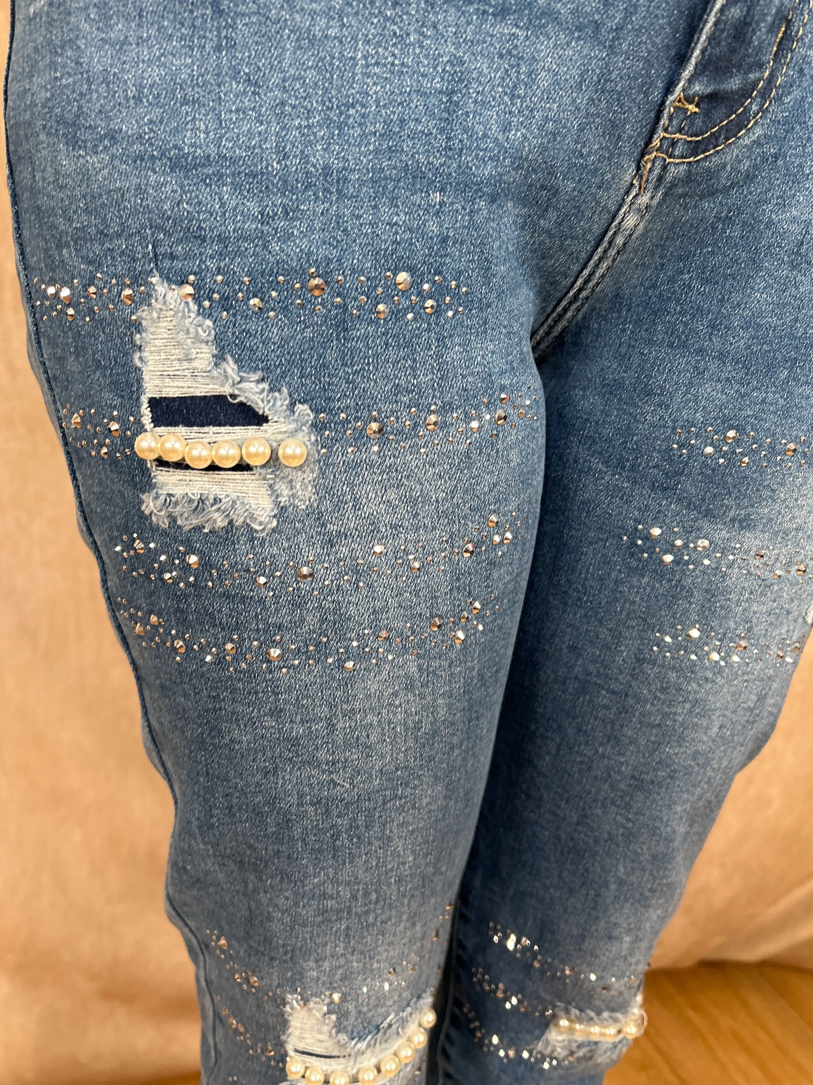 Pamela Pearl Diamante Jeans