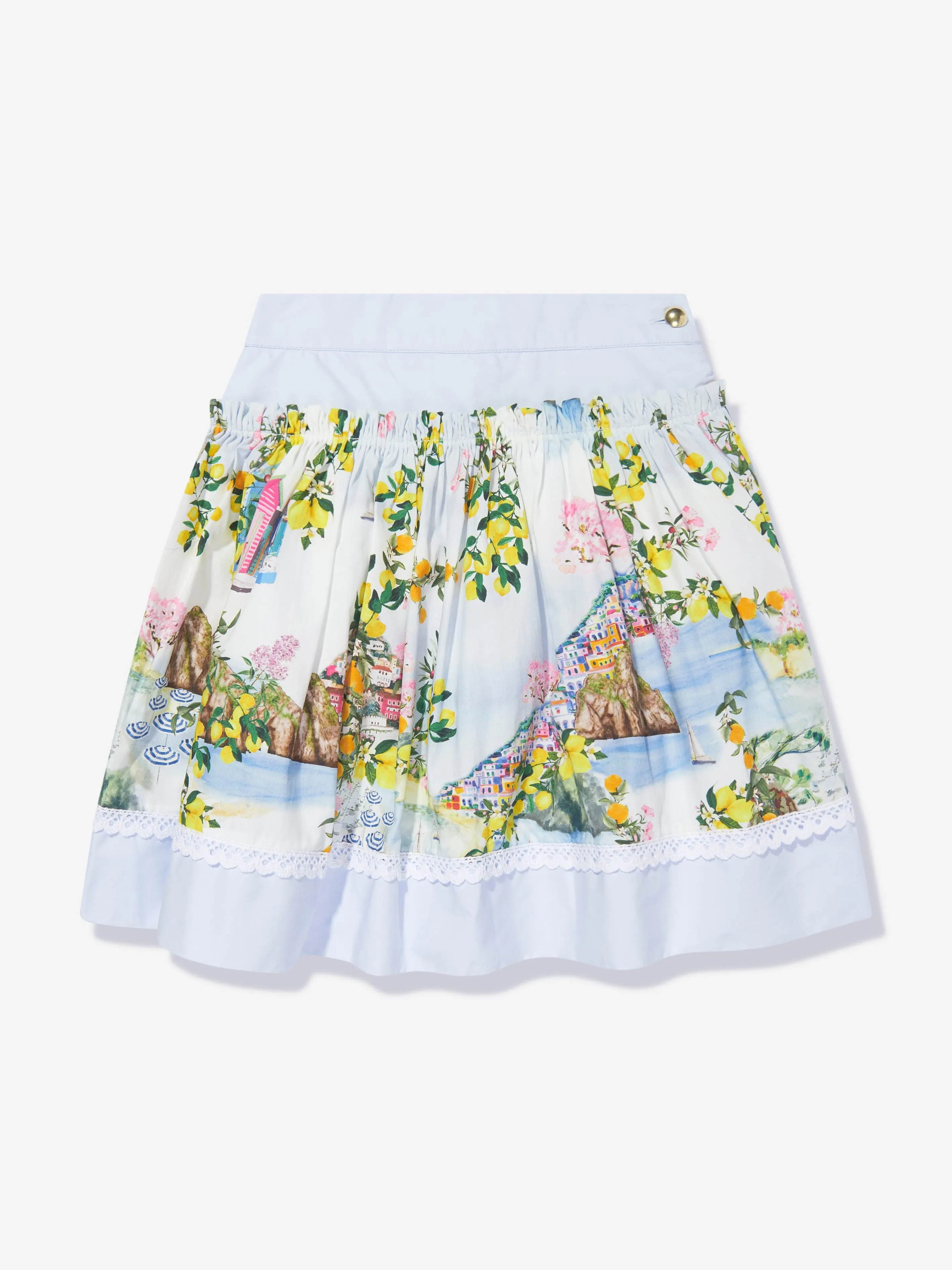 Patachou Girls Beach Club Print Skirt in Multicolour