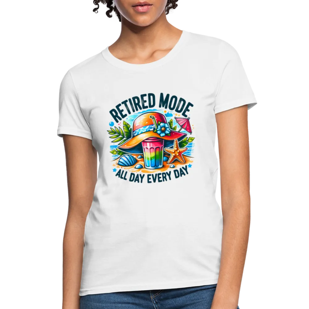 Retired Mode Women's Contoured T-Shirt (All Day Every Day)