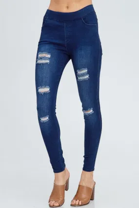 Ripped Denim Jeggings