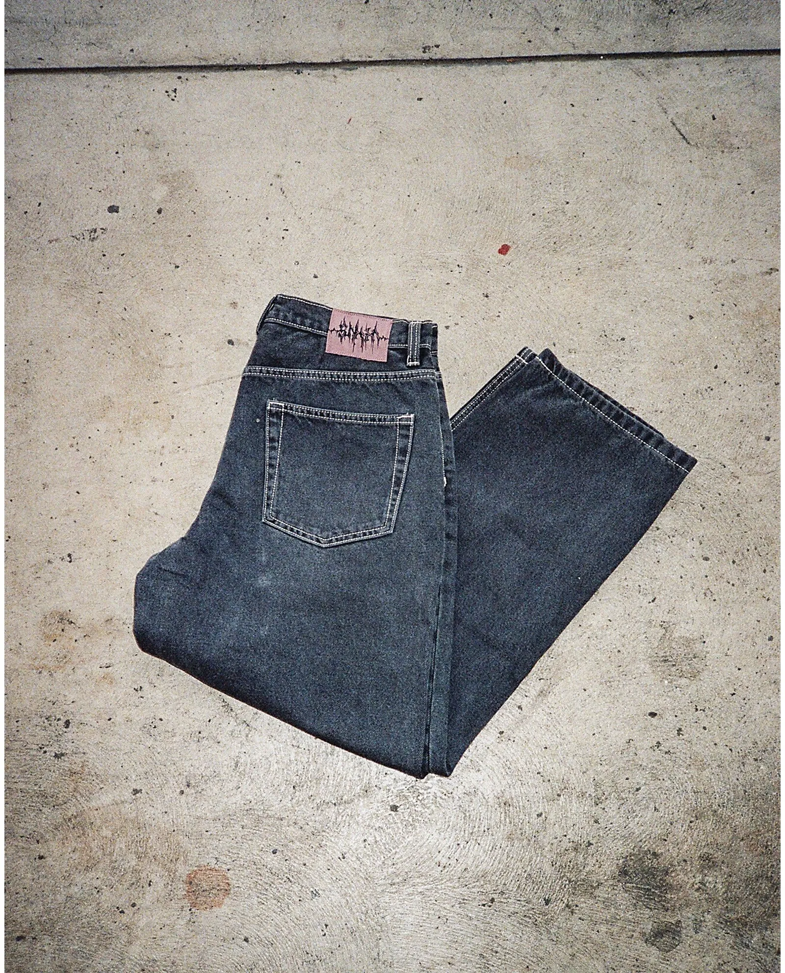 Skate Check-5 Loose Denim Pants - Pavement Grey