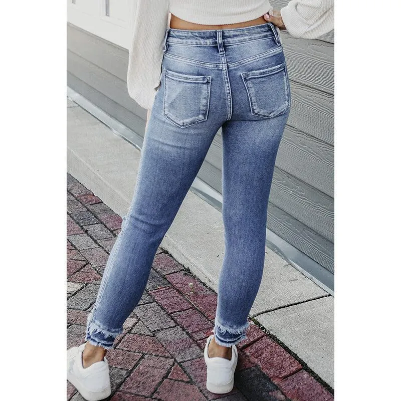 Skinny Ripped Frayed Jeans