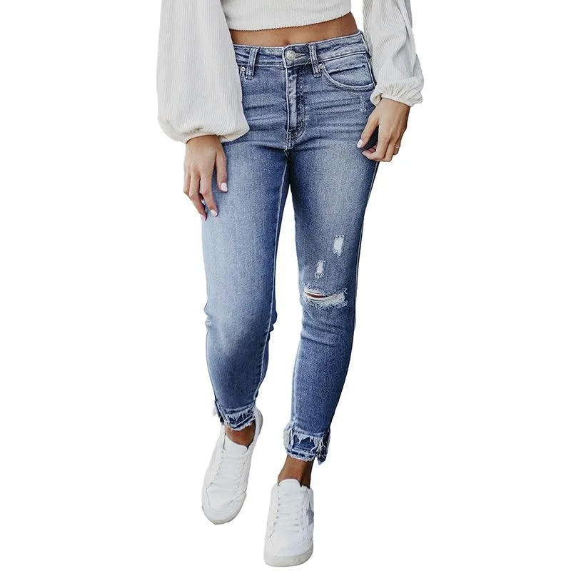 Skinny Ripped Frayed Jeans