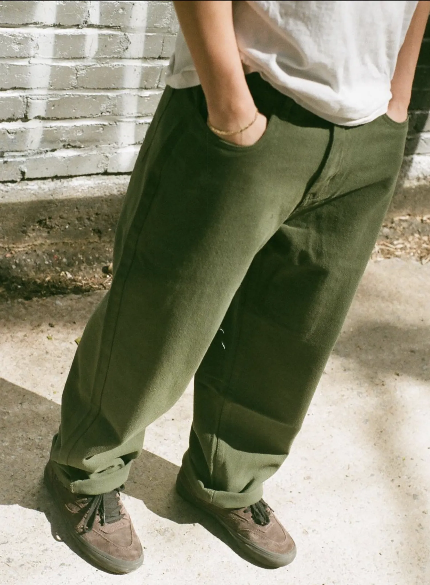 Wavy Pants - Army Green